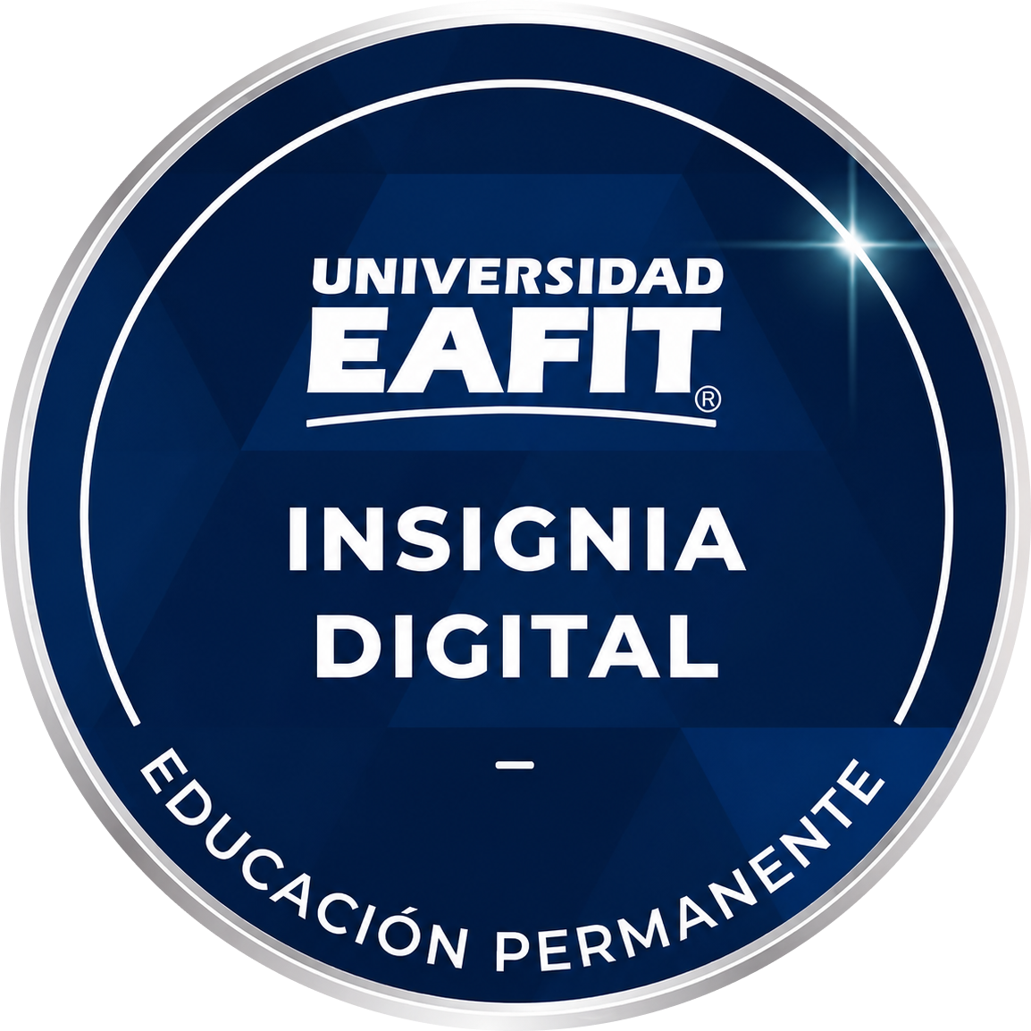 Insignia digital que certifica competencias del programa de finanzas para no financistas