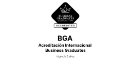 Logo de BGA, acreditación internacional Business Graduates con vigencia de 5 años