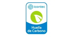 Logo de Icontec con sello de huella de carbono de la Universidad EAFIT
