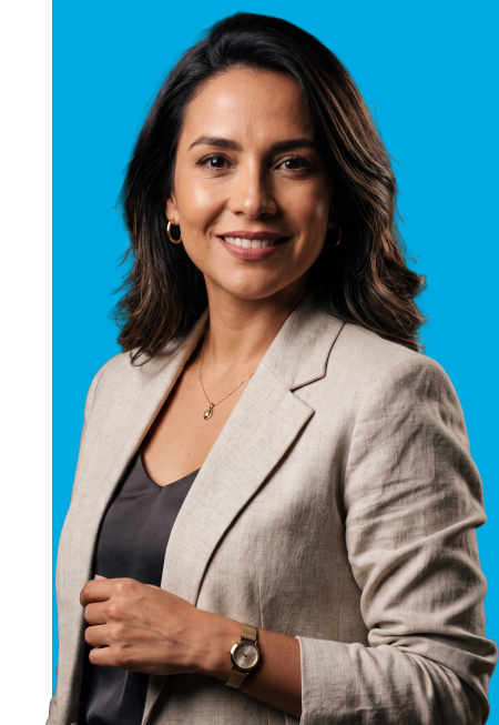 Banner con rostro de mujer en perfil junto al nombre del programa de transformación digital